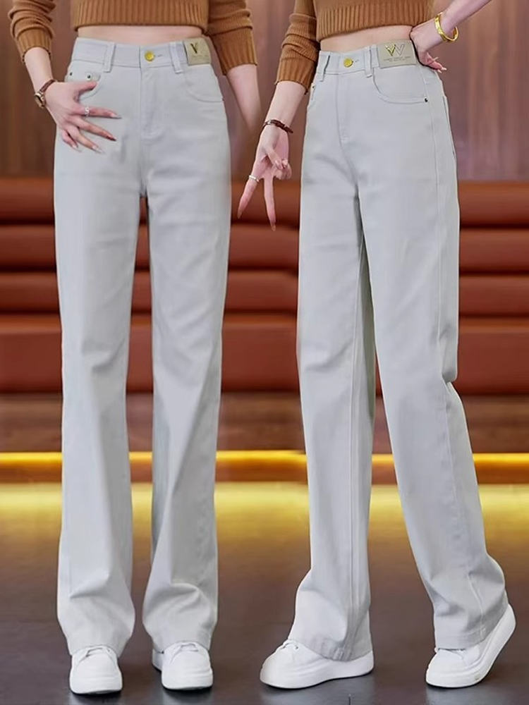 直筒顯高牛仔裤